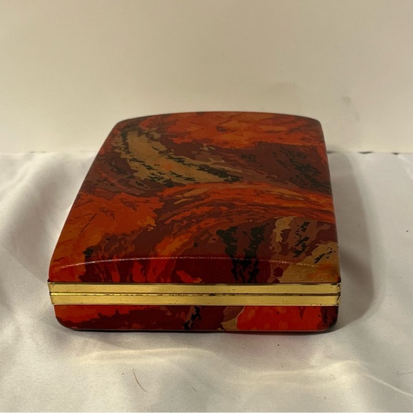 VINYL COVERED PIERCED EARRING STORAGE or TRAVEL BOX - Holds 15 Pairs of Earrings - Picture 6 of 11